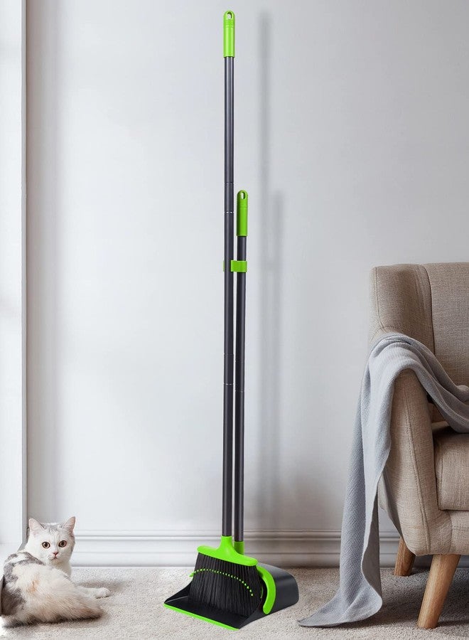 YANXUS Broom and Dustpan Set for Home, Upgrade 52" Long Handle Broom and Dustpan Set, Broom with Dustpan Combo Set for Home Kitchen Room Office Lobby Indoor Floor Cleaning - Image 2